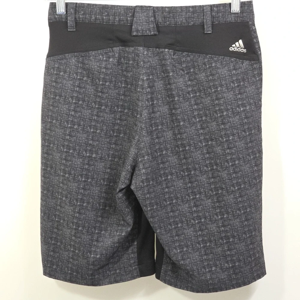 Adidas Ultimate365 Shorts Men's 30 Black Gray Grid Pattern Golf Stretch BC2549